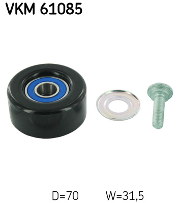 Vratná/vodiaca kladka rebrovaného klinového remeňa SKF (VKM 61085)